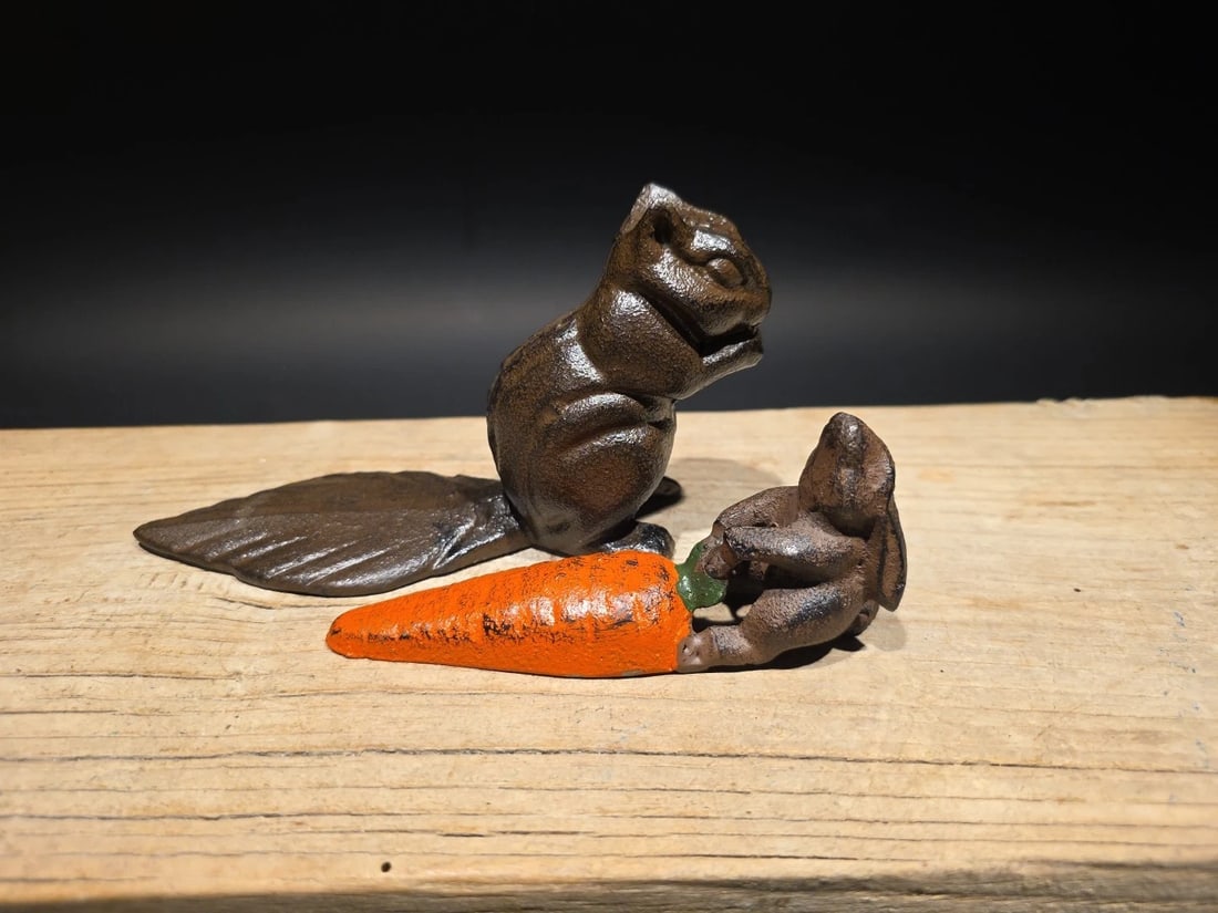 Cast Iron Door Stop Rabbit & Squirrel Wedge Collection - 11