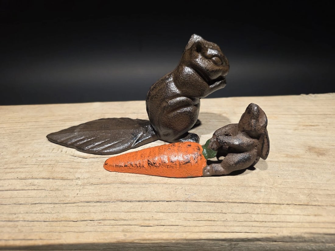 Cast Iron Door Stop Rabbit & Squirrel Wedge Collection - 15