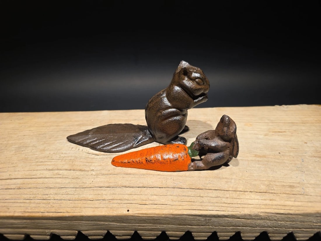 Cast Iron Door Stop Rabbit & Squirrel Wedge Collection - 17