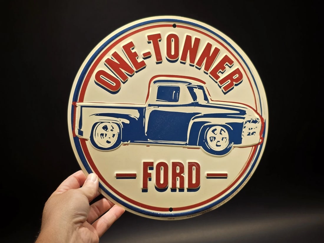 11 1/2" Round Metal Ford Sign - 2