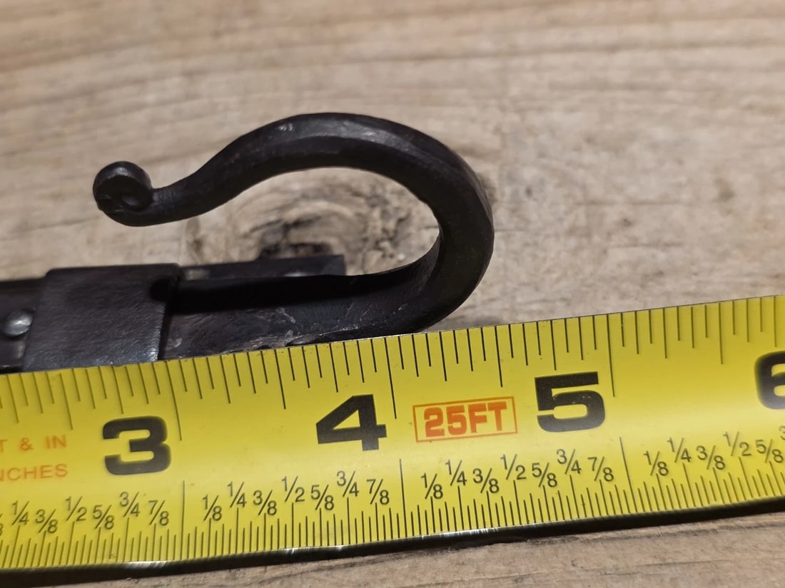 Hand Forged Wrought Iron Slide Latch Rustic Barrel Bolt - 13