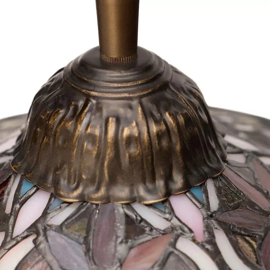 French Stained Glass Reading Floor Lamp - 9