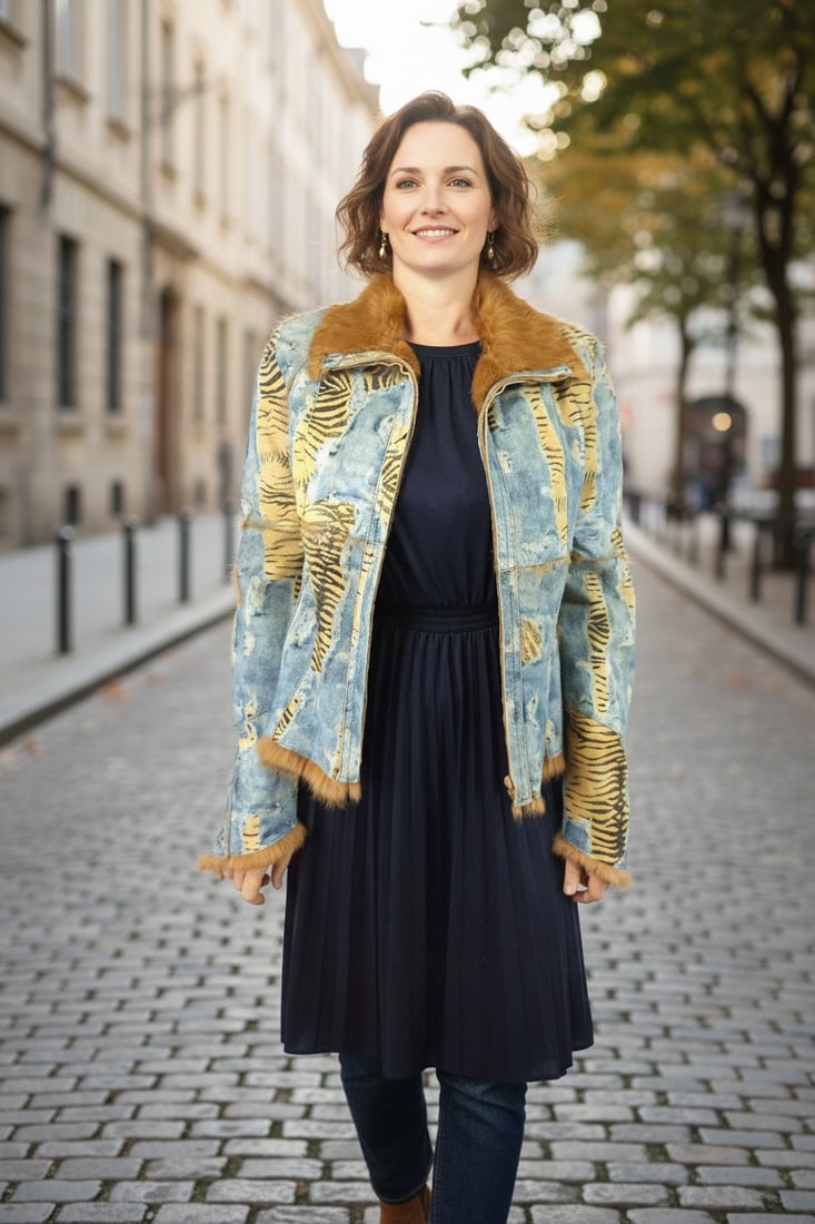 REVERSABLE LAPIN FUR JACKET EU: S ; US: 8: Title: REVERSABLE LAPIN FUR JACKET EU: S ; US: 8 Size/Dimensions: Approximate size- EU: S; US: 8 : Important details: Length: 65cm/25.59in -Shoulders width:42cm/16.54in -Sleeve Length:72cm/28.35in -Bu