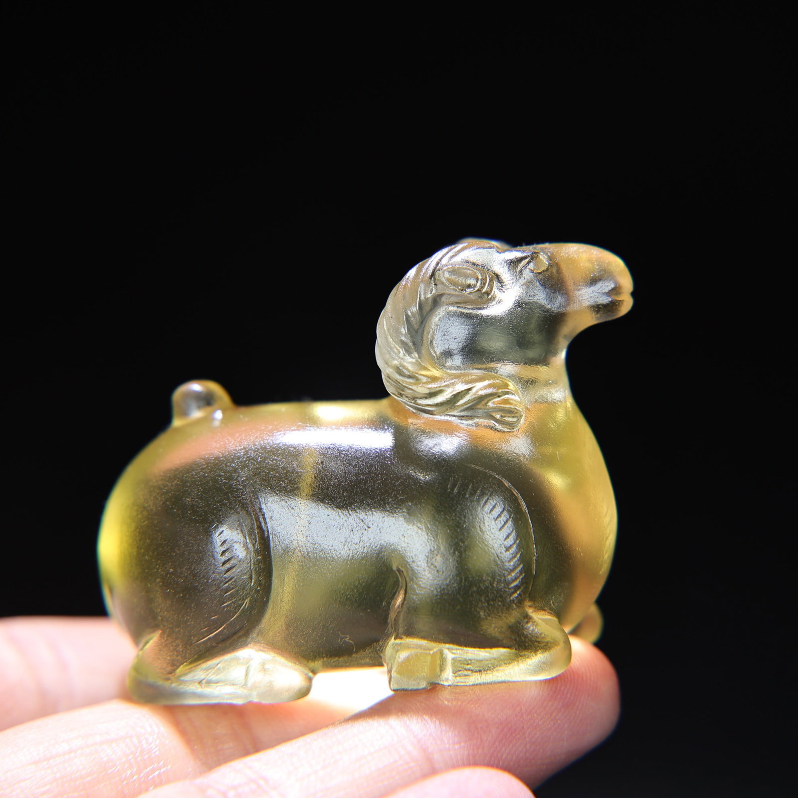 Yellow Crystal Statue - Sheep - 5