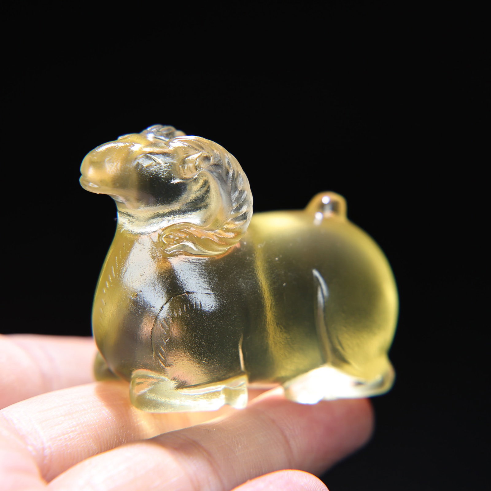 Yellow Crystal Statue - Sheep - 6