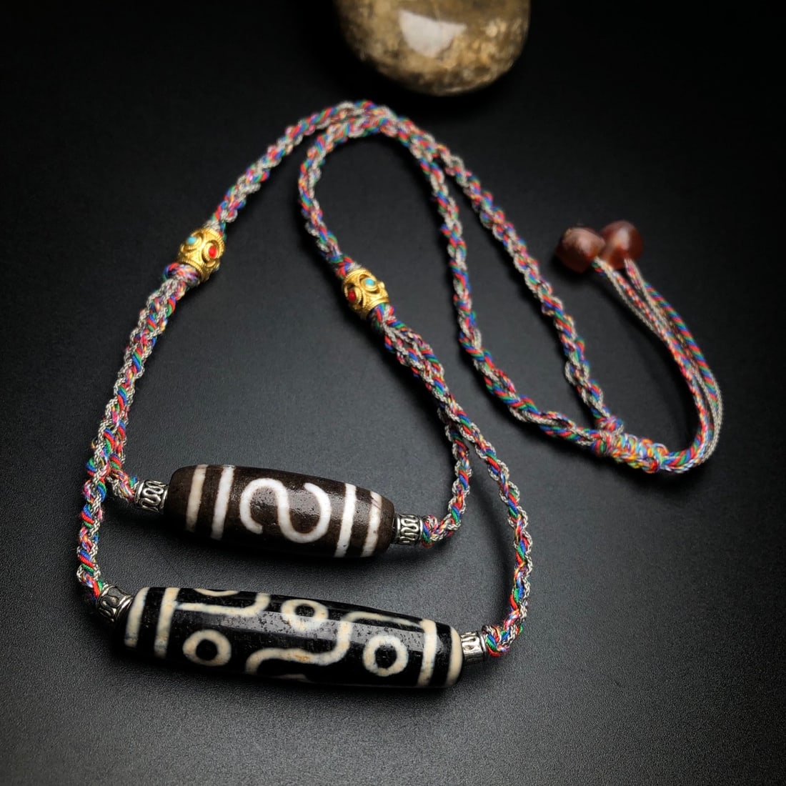 Old Tibetan DZI Agate Pendant Necklace (1 of 9)