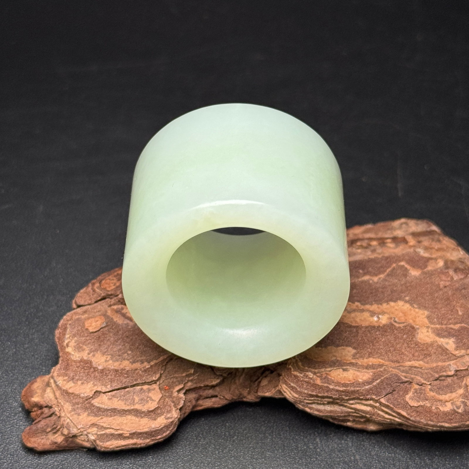 Inside Diameter 24mm Hetian Jade Thumb Ring - 3