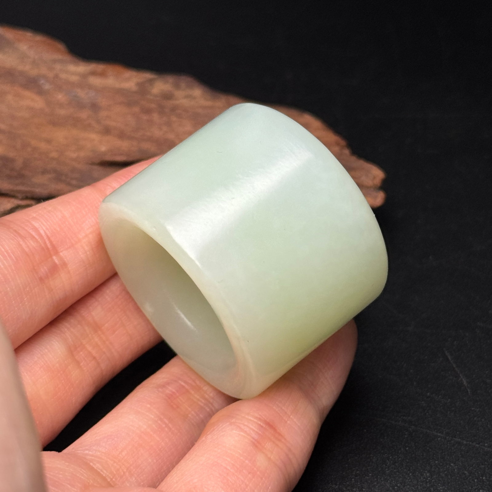 Inside Diameter 24mm Hetian Jade Thumb Ring - 6