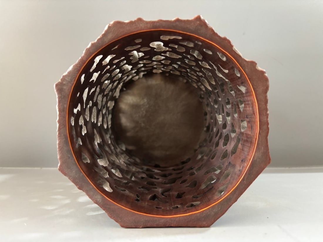 Openwork Bamboo Brush Pot - 5
