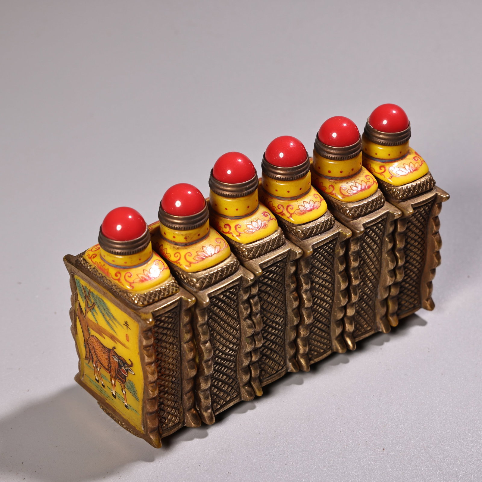 A Set Peking Glass Twelve Zodiac Snuff Bottle - 12