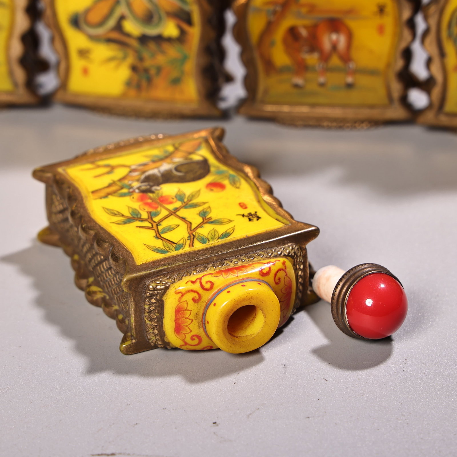 A Set Peking Glass Twelve Zodiac Snuff Bottle - 7
