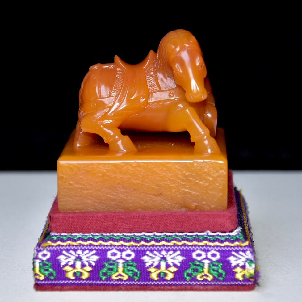 Shoushan Soapstone Hand-Carved Seal/Stamp Fortune Horse (1 of 9)