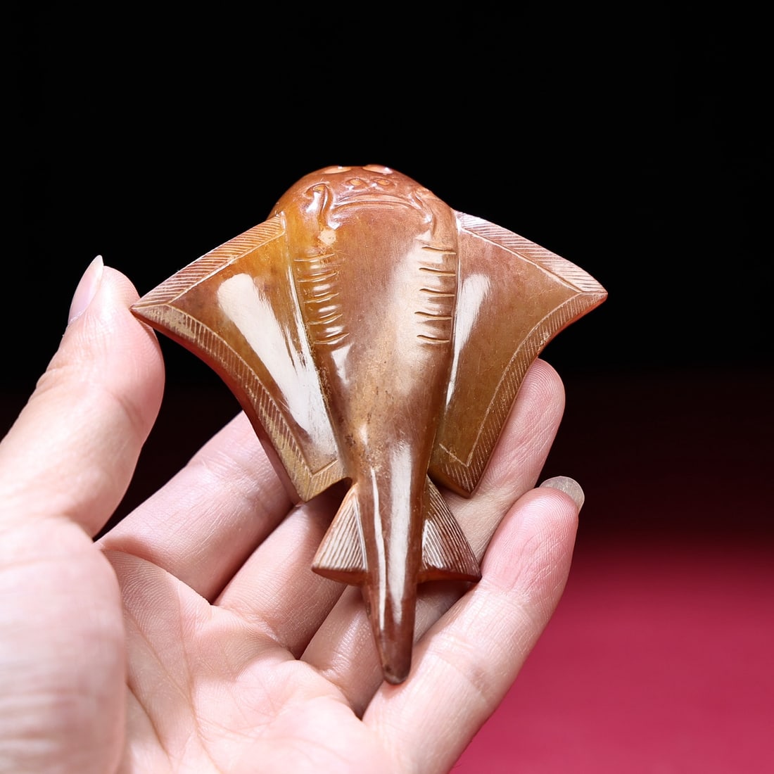 Vintage Hetian Jade Pendant - Fish - 3