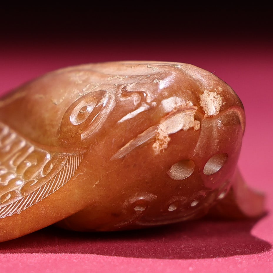 Vintage Hetian Jade Pendant - Fish - 4