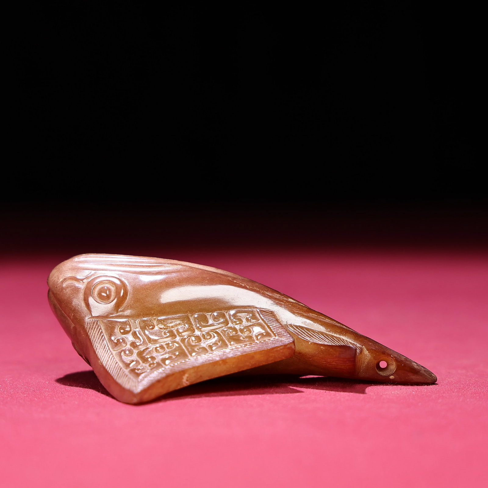 Vintage Hetian Jade Pendant - Fish - 8