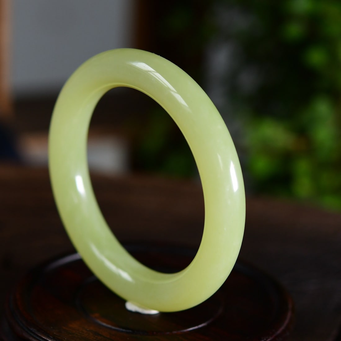 Inside Diameter 60.3mm Hetian Jade Bracelet - 5