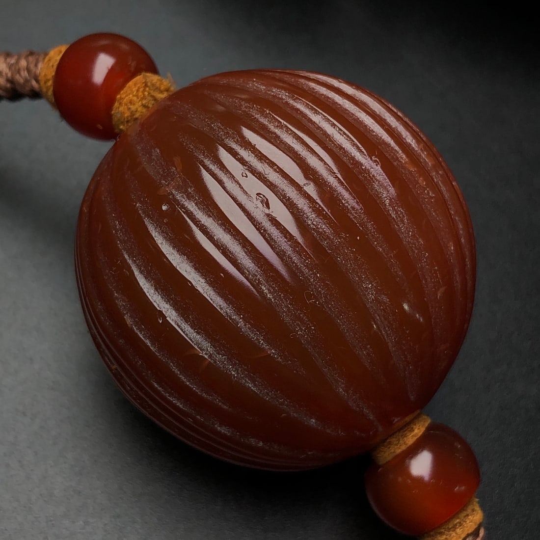Hand knitting Red Agate Necklace - 7