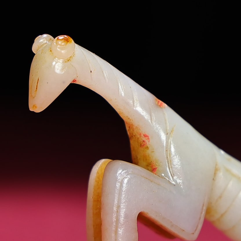 Hetian Jade Pendant - Mantis - 7