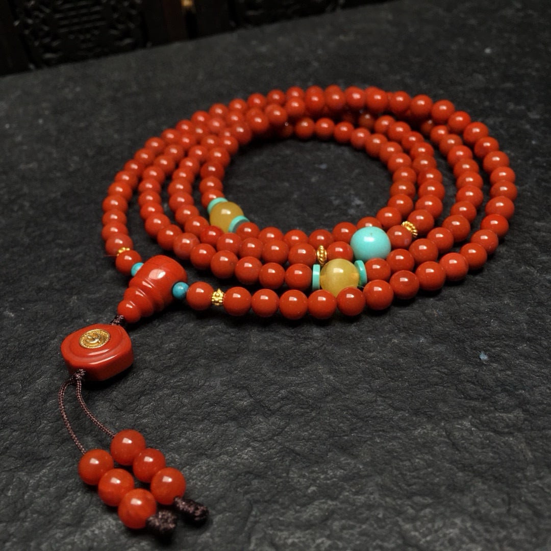 Hand knitting Nanhong Agate Hand Chain - 4