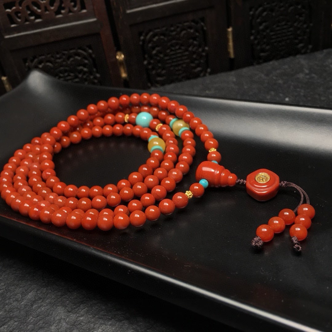 Hand knitting Nanhong Agate Hand Chain - 5