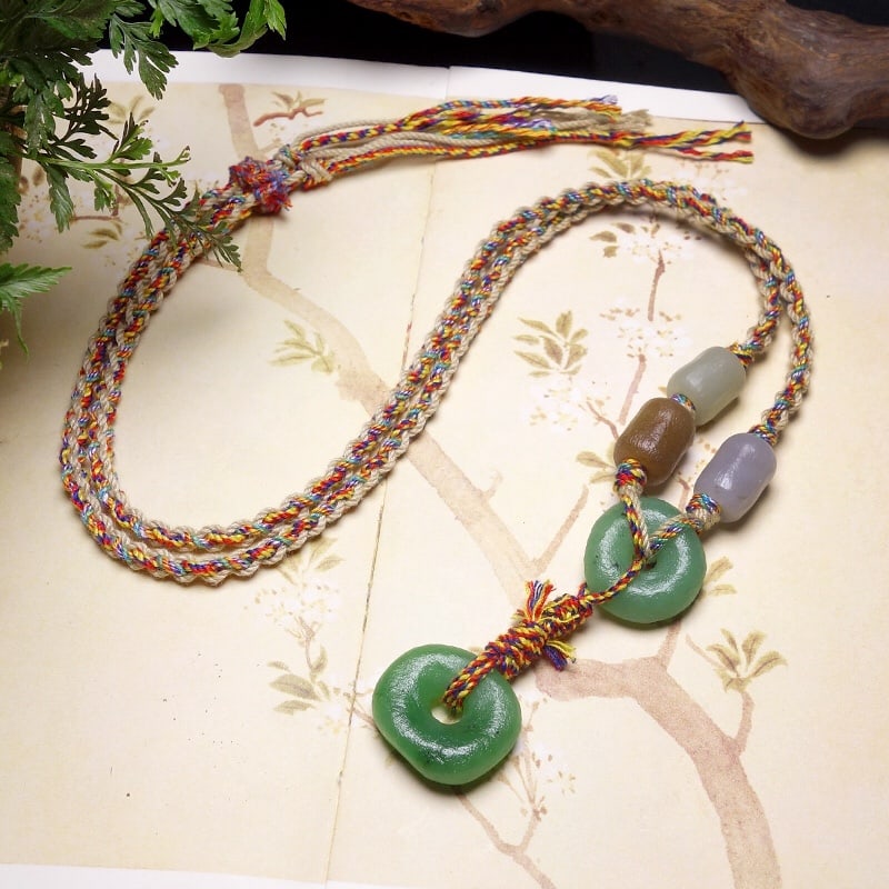 Hand knitting Hetian Jade Necklace: Title: Hand knitting Hetian Jade Necklace Origin: Chinese Date/Period: After2025 Materials: Hetian Jade Dimensions: 23x20x8(mm) 0.91x0.79x0.31(inches) Weight 0.06 lbs/26g Reserve: $399.00 Shipping:</