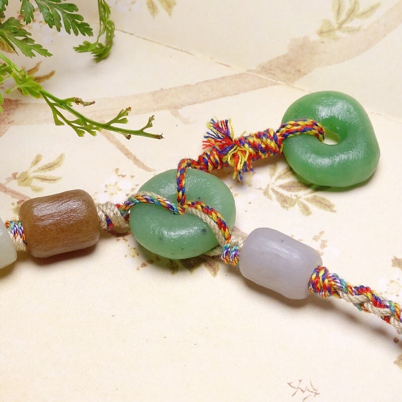 Hand knitting Hetian Jade Necklace - 7