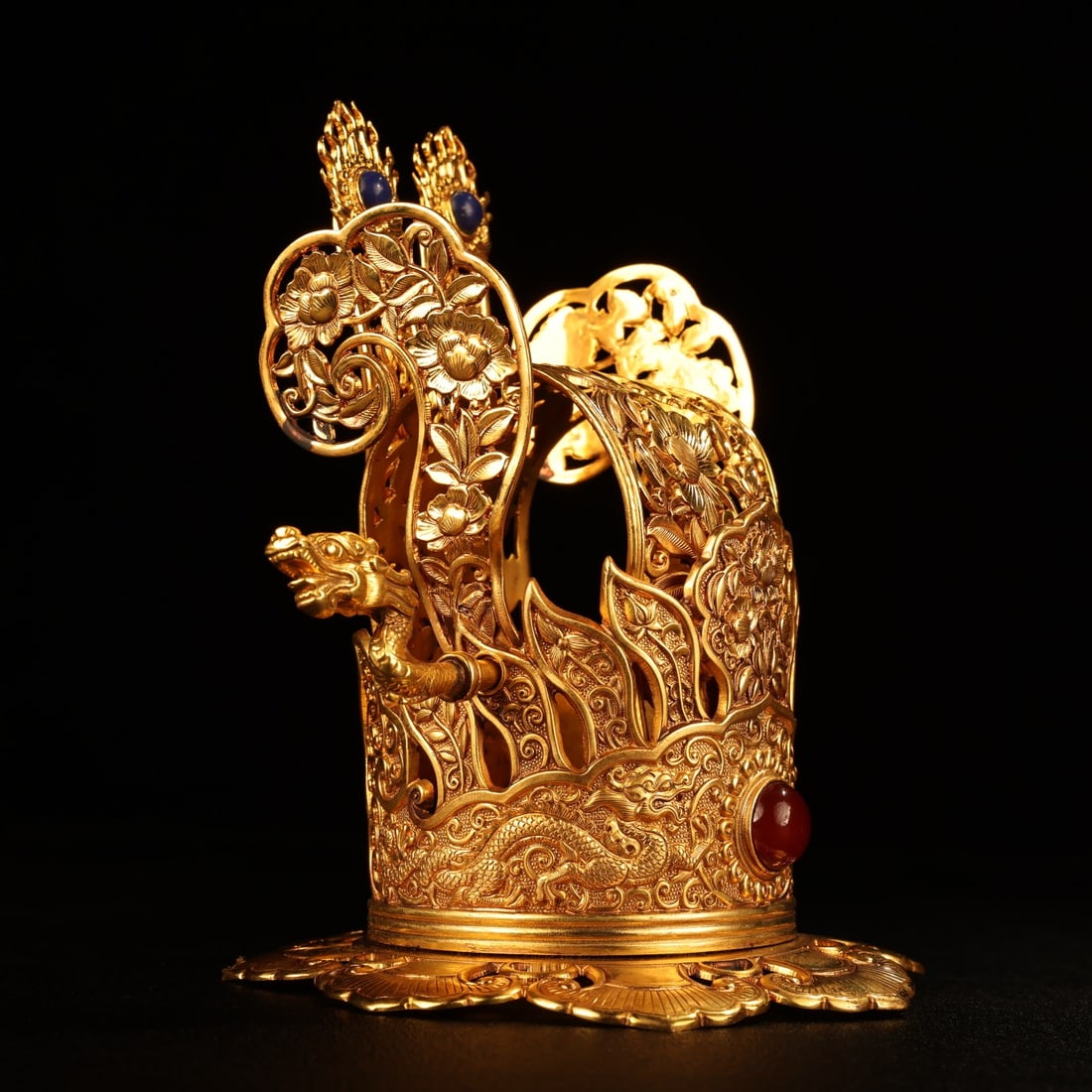 Vintage Gilt Gold Bronze Hairpin Statue - 3