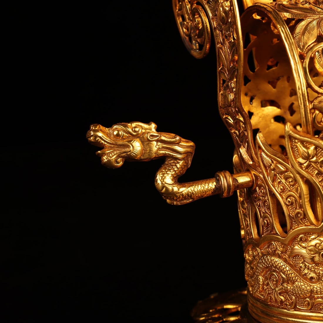 Vintage Gilt Gold Bronze Hairpin Statue - 7