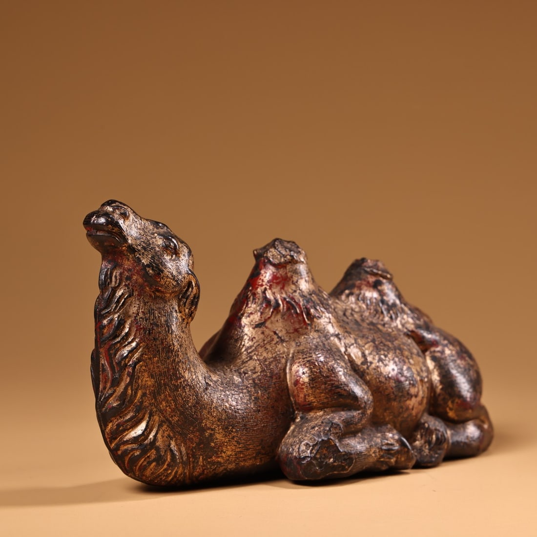 Old Red Copper Camel Statue - 2