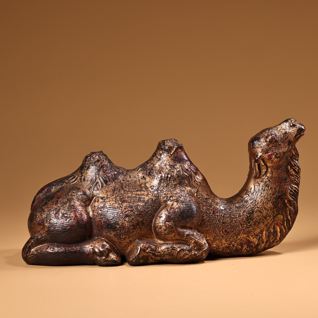 Old Red Copper Camel Statue - 9