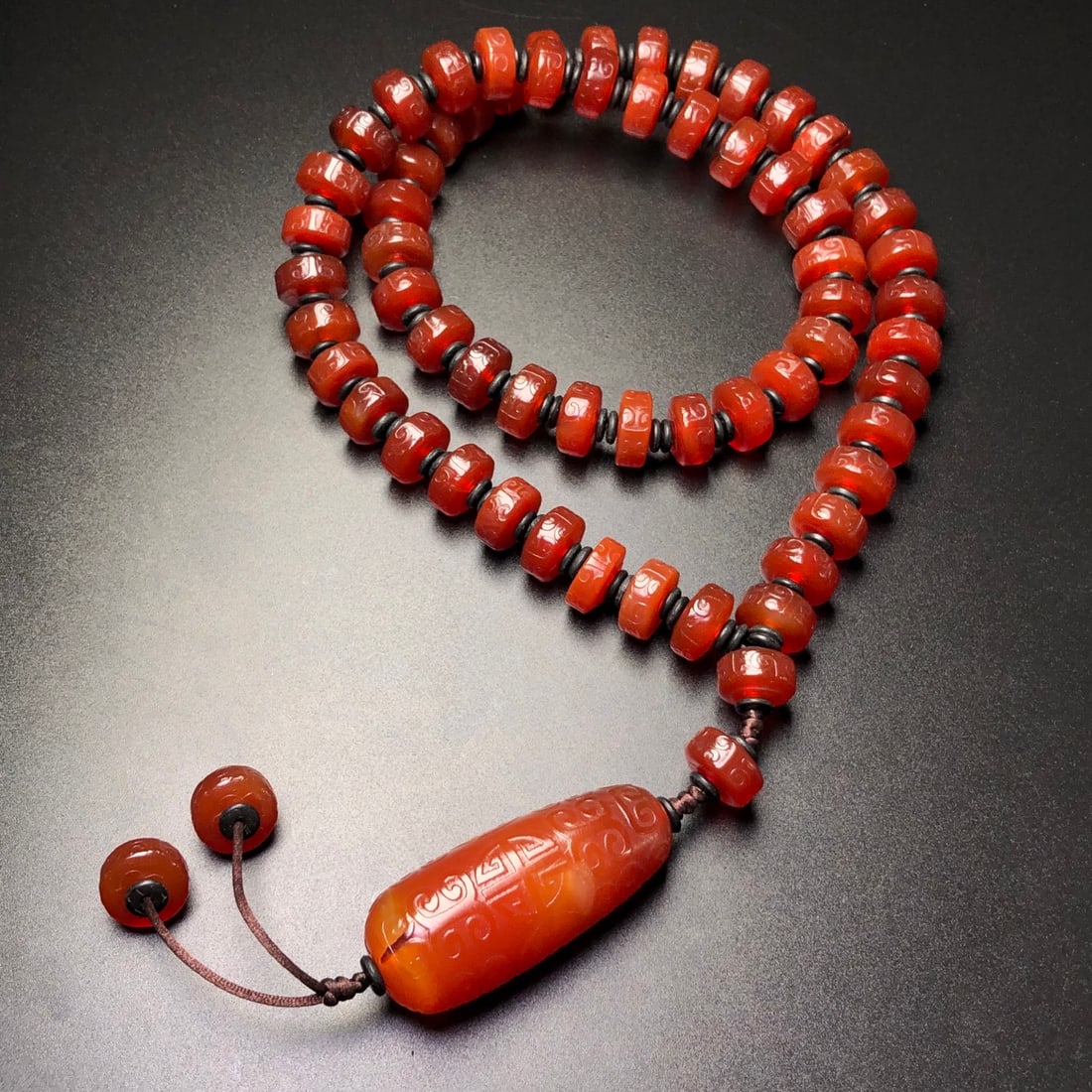 Red Agate Lezi Pendant & Necklace - 4