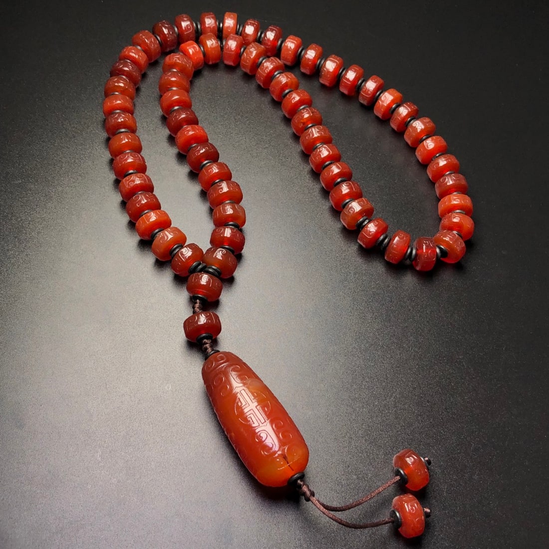 Red Agate Lezi Pendant & Necklace - 6