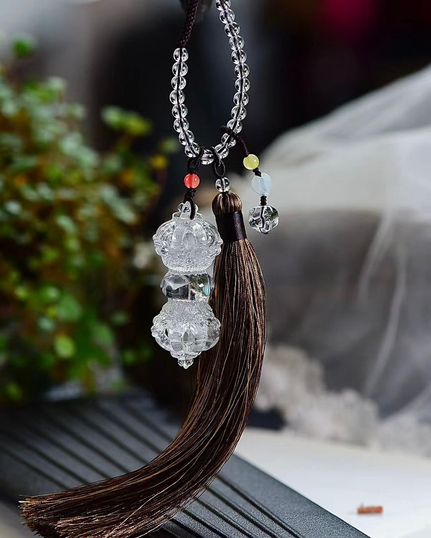 White Crystal Pestle Xiangmo Pendant - 3