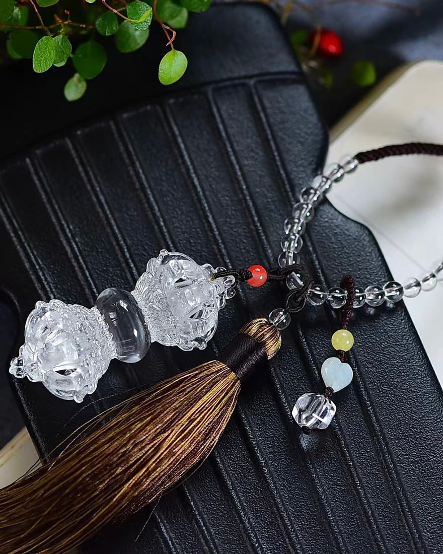 White Crystal Pestle Xiangmo Pendant - 6