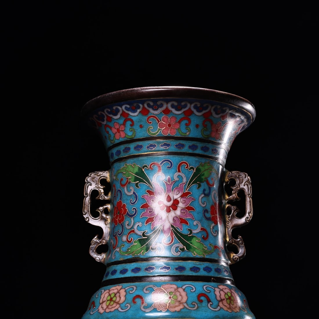 Vintage Bronze Cloisonne Vase - 3