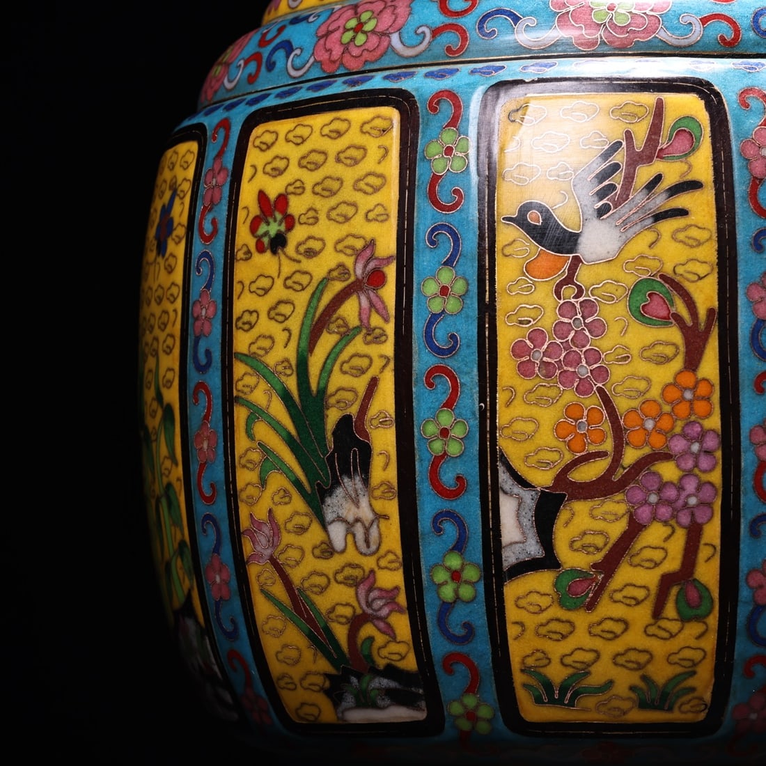 Vintage Bronze Cloisonne Vase - 7
