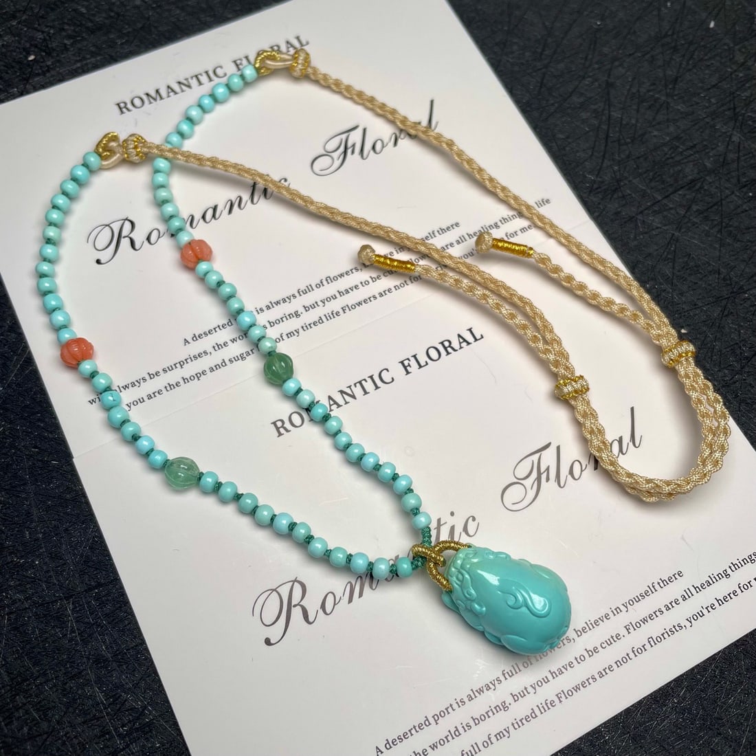 Natural Turquoise Hand Carved Pixiu Pendant with Certificate: Title: Natural Turquoise Hand Carved Pixiu Pendant with Certificate Origin: Chinese Date/Period: After2026 Materials: Turquoise Dimensions: 21.4x14.3x13.1(mm) 0.84x0.56x0.52(inches) Weight 0.03