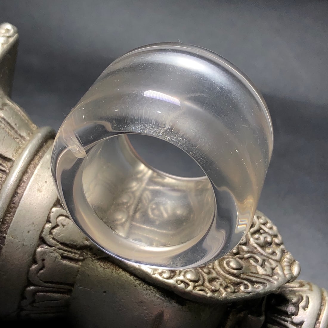 Inside Diameter 22mm Crystal Thumb Ring - 9