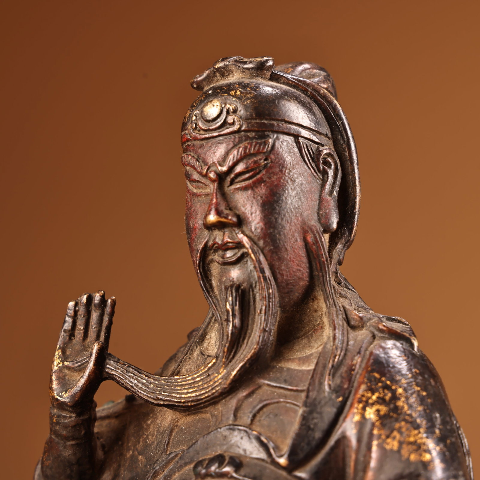 Vintage Bronze Guangong General Statue - 2