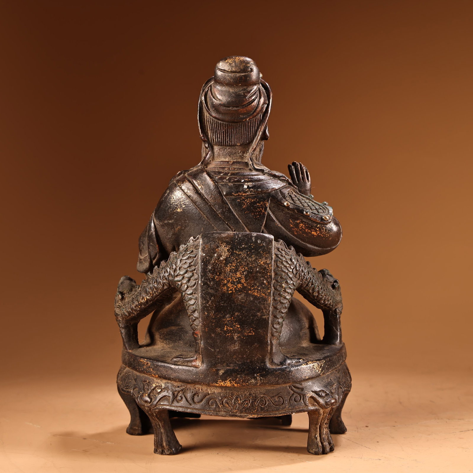 Vintage Bronze Guangong General Statue - 8