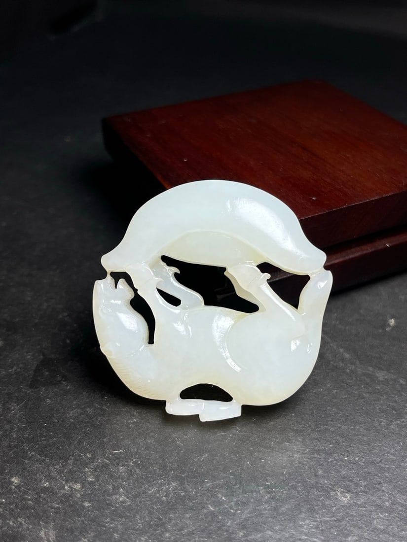 Hetian Jade Hand Carved Fortune Horse Pendant - 7