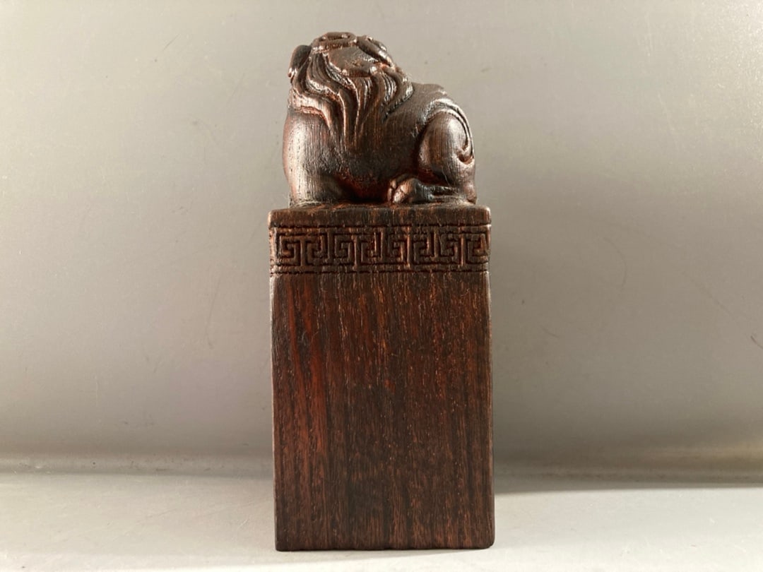 Vintage Bamboo Beast Seal Statue - 6