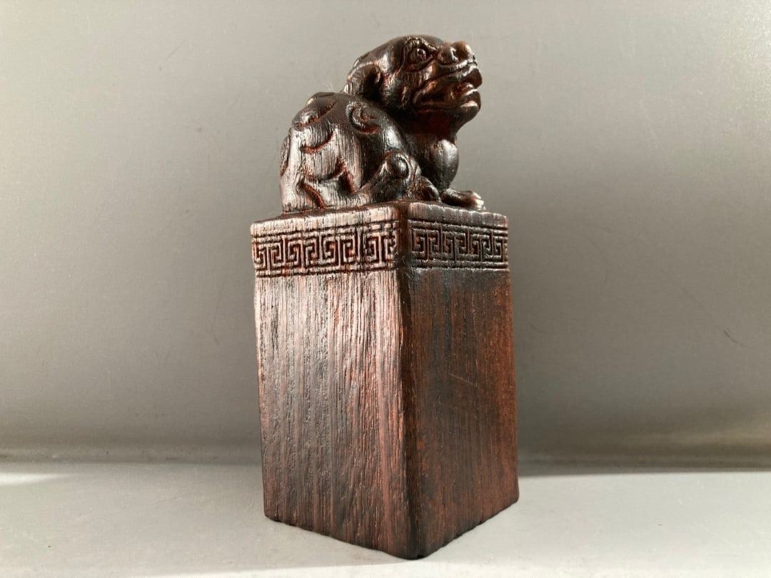 Vintage Bamboo Beast Seal Statue - 9