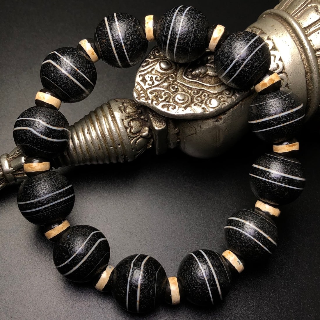 Old Tibetan Agate Bracelet - 2