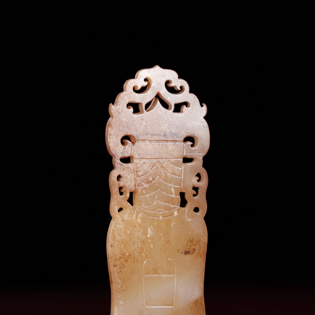 Old Hetian Jade Figure Pendant - 3