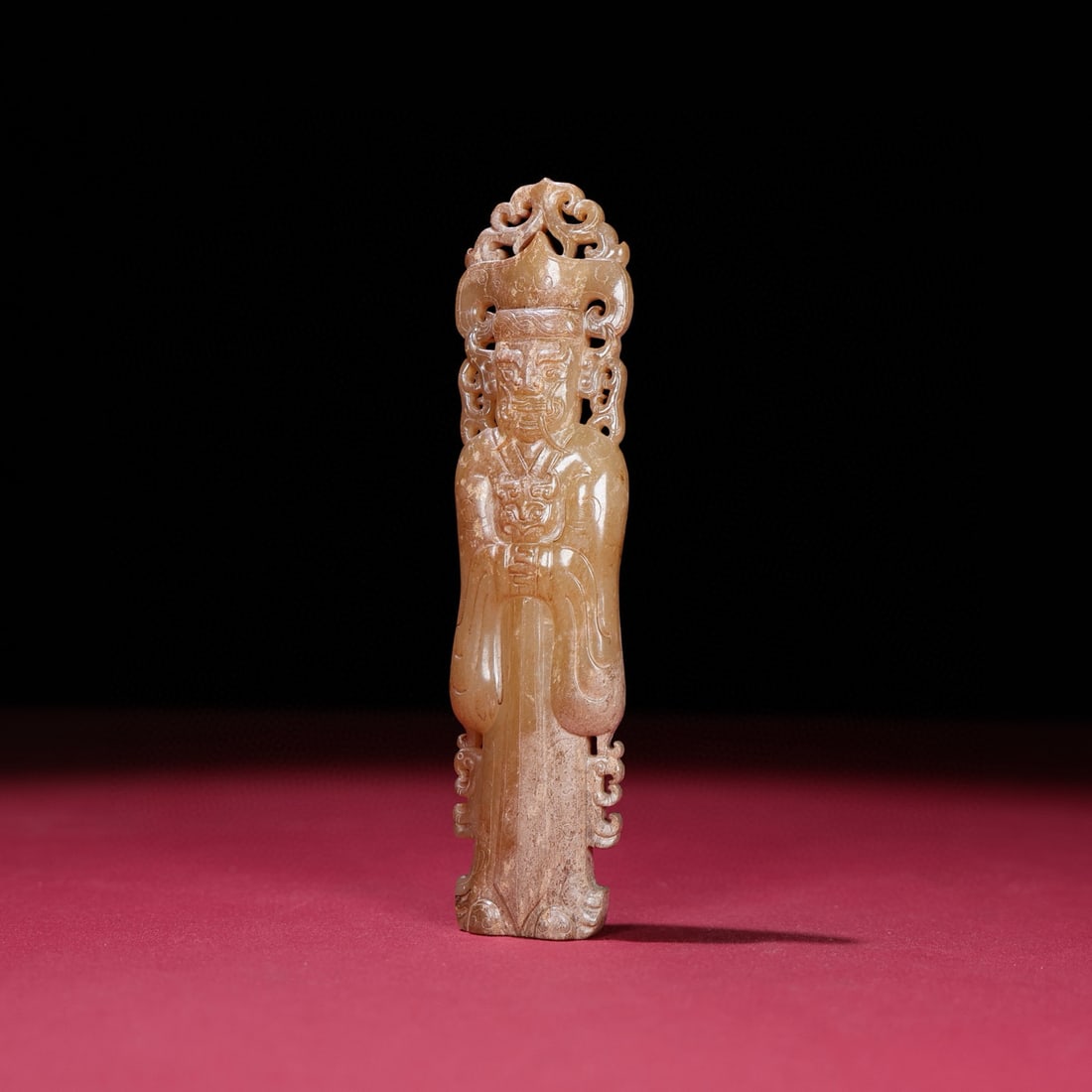 Old Hetian Jade Figure Pendant - 9