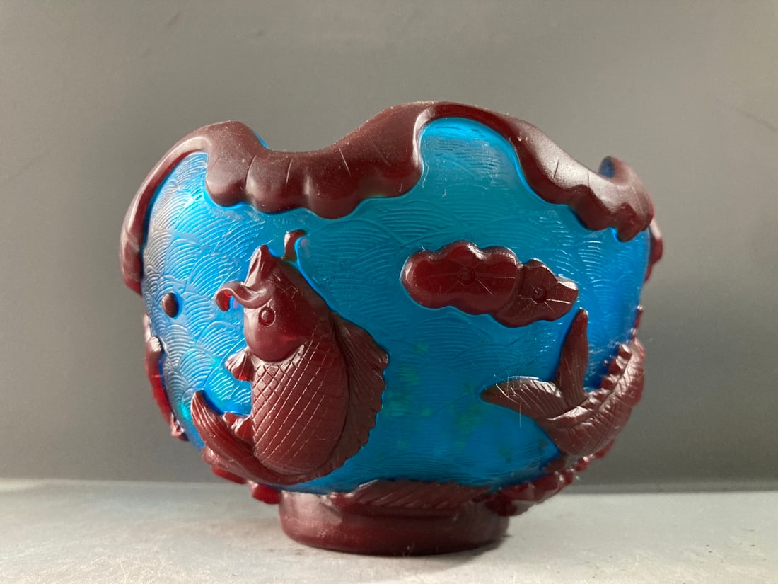 Old Peking Glass Brush Washer - 2