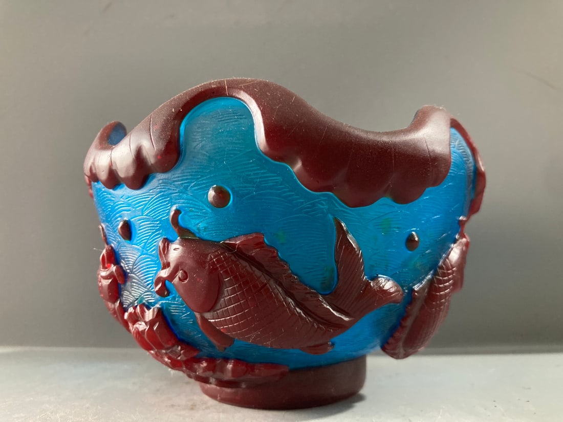 Old Peking Glass Brush Washer - 3
