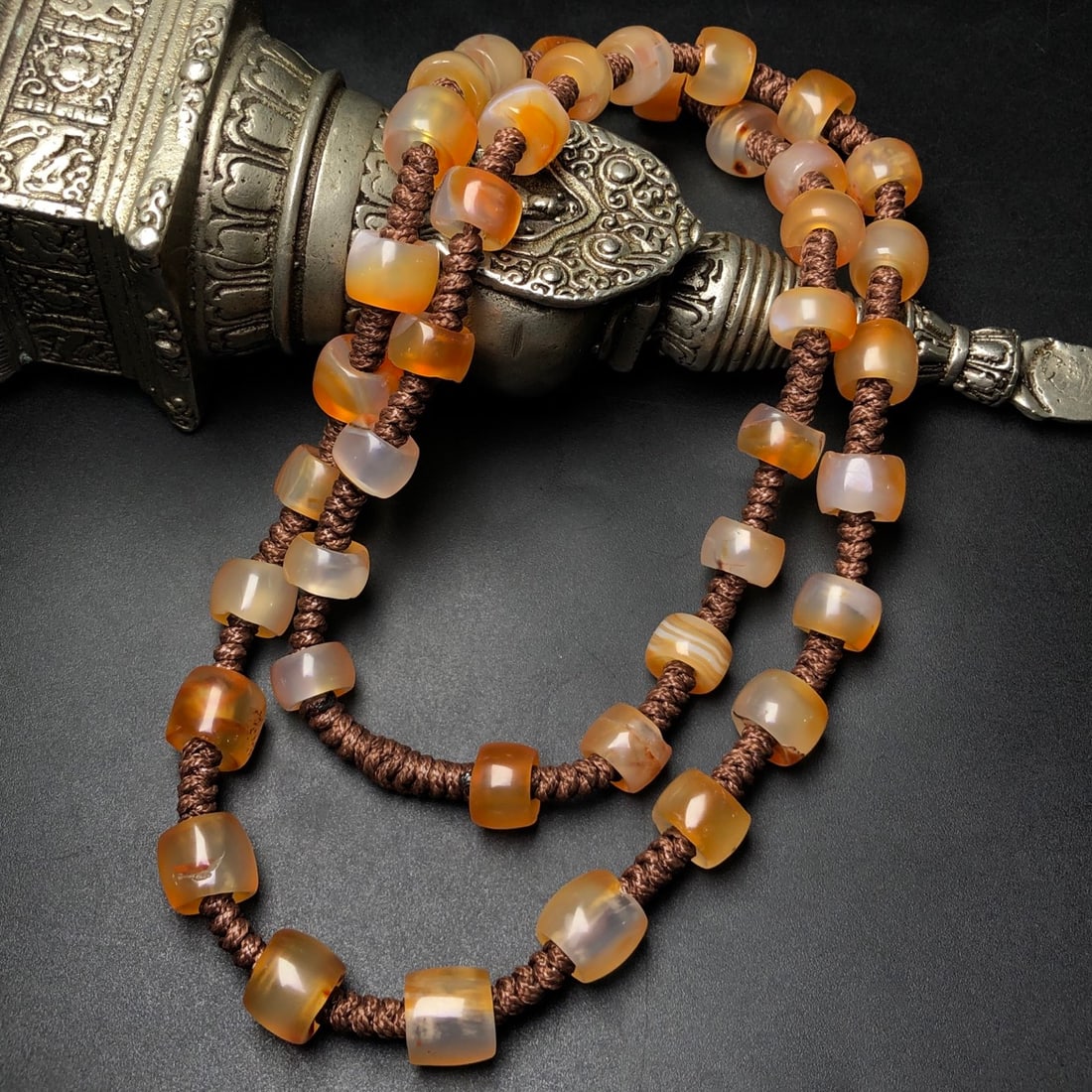 Hand knitting Agate Necklace - 4