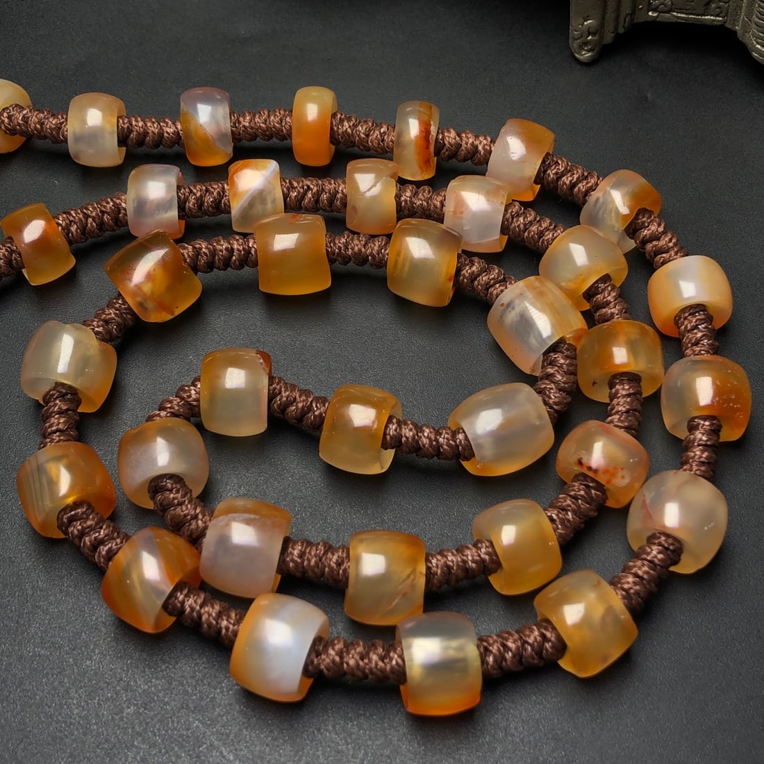 Hand knitting Agate Necklace - 6